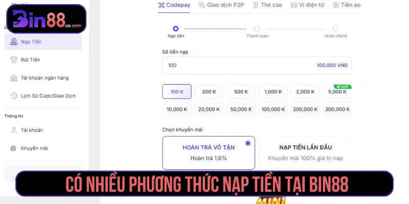 Nạp Tiền BIN88 - Phương Thức, Các Bước Và Lưu Ý