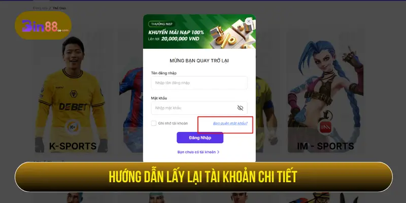 Quên Tài Khoản BIN88 - Cách Khôi Phục Và Bảo Mật Đăng Nhập Quên Tài Khoản BIN88 - Cách Khôi Phục Và Bảo Mật Đăng Nhập